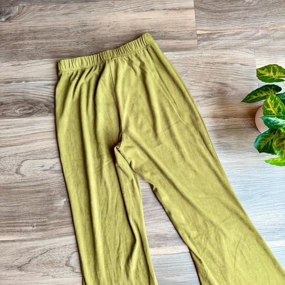 Forever 21 Olive Green Solid Bootcut Flare Pants | Elastic Waistband Size S - Picture 12 of 14